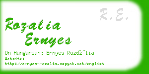 rozalia ernyes business card